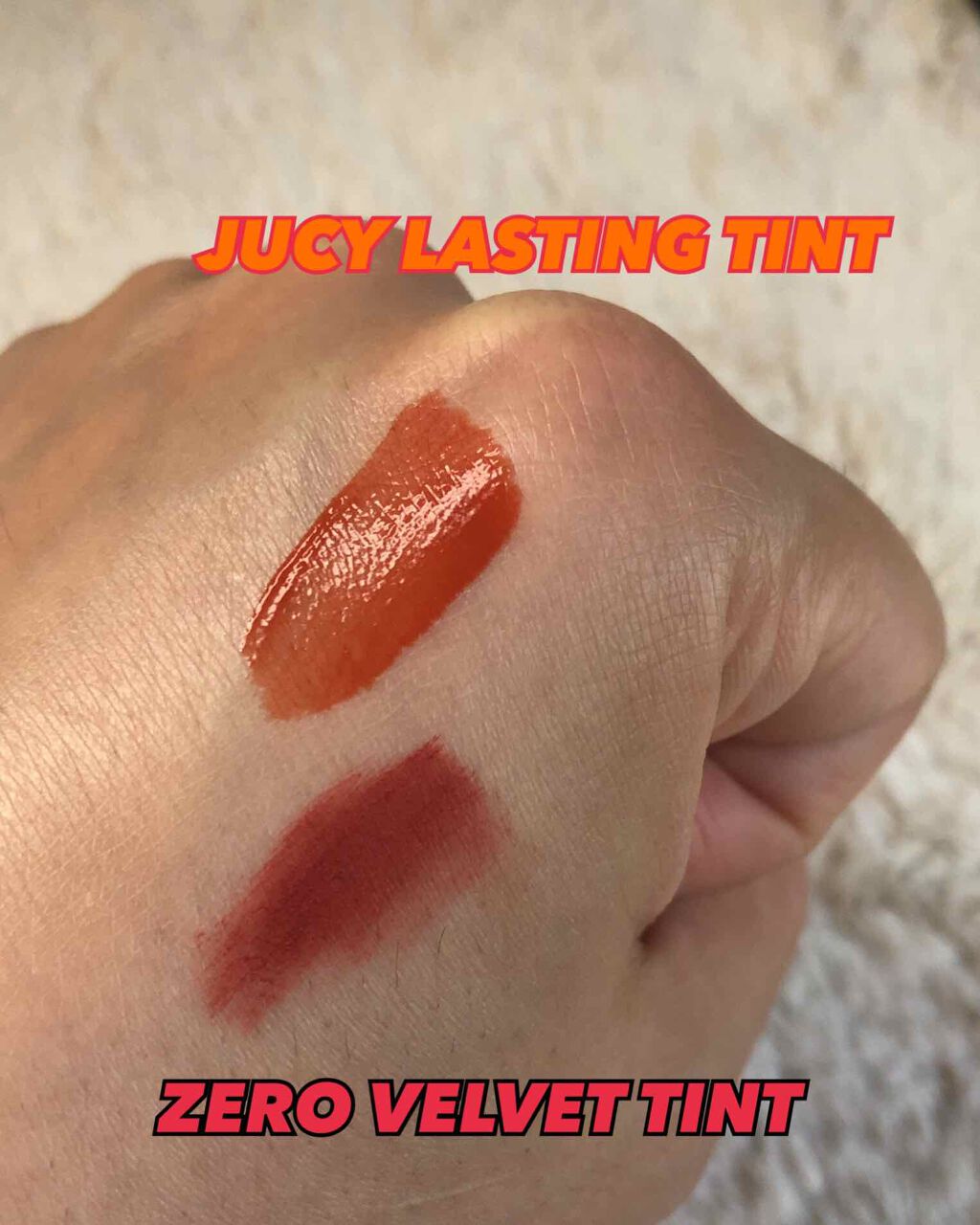 ジューシーラスティングティント/rom&nd/リップティントを使ったクチコミ(2枚目)