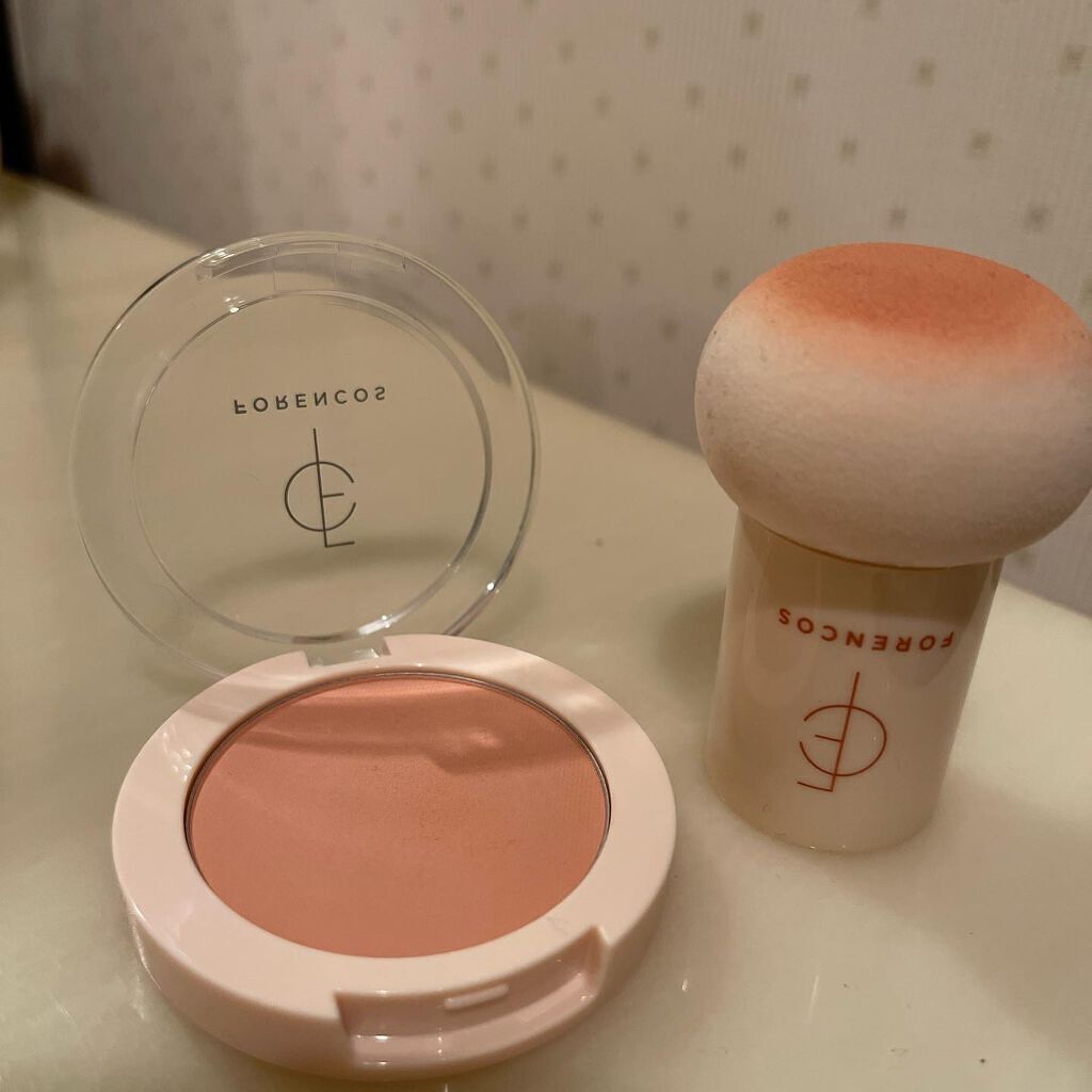 ベアブラッシャー パフ付き/フォレンコス/パウダーチークを使ったクチコミ（3枚目）