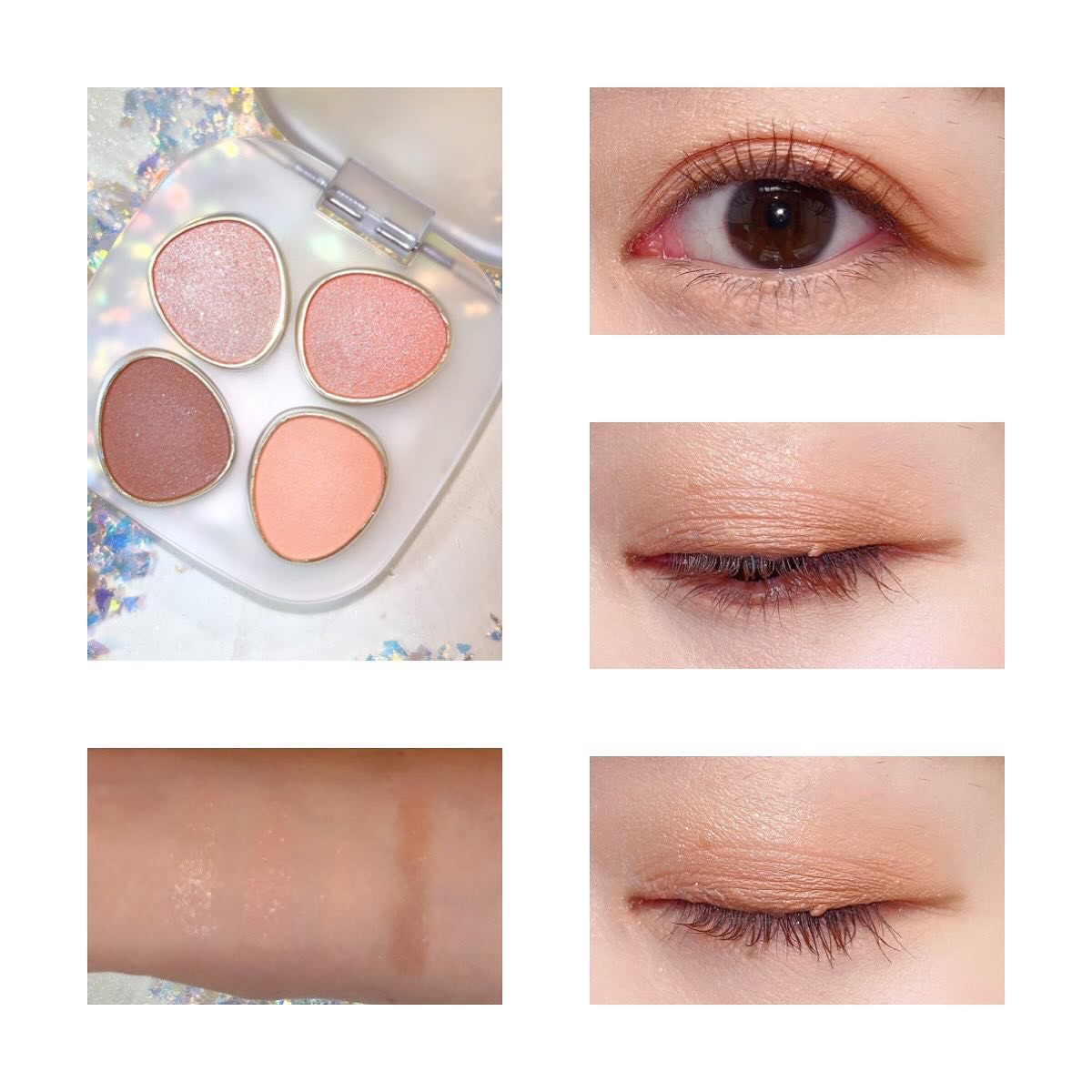 トーン ペタル フロート アイパレット 01 タンジェリン ベージュ/to/one/アイシャドウパレットを使ったクチコミ（2枚目）