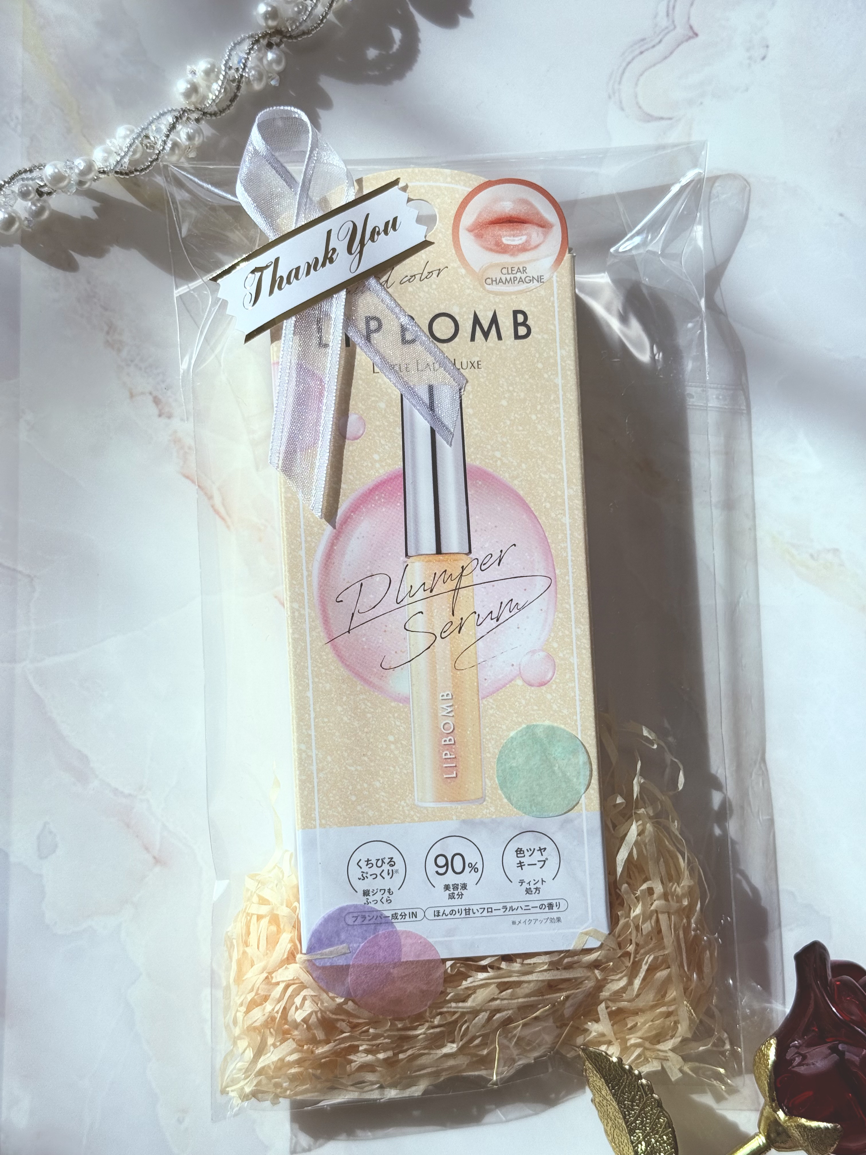 リップボム プランパーセラム 51 クリアシャンパン/エリザベス/リッププランパーを使ったクチコミ（3枚目）