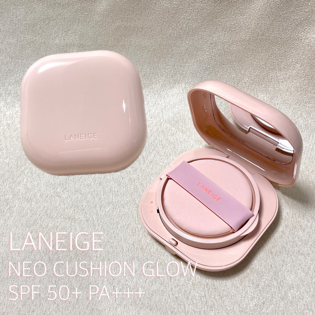 LANEIGE ネオクッション グロウのクチコミ「マスクに付かない？？ツヤたっぷりクッションファンデ🤍
ーーーーーーーーーーーーー
LANEIG.....」（1枚目）