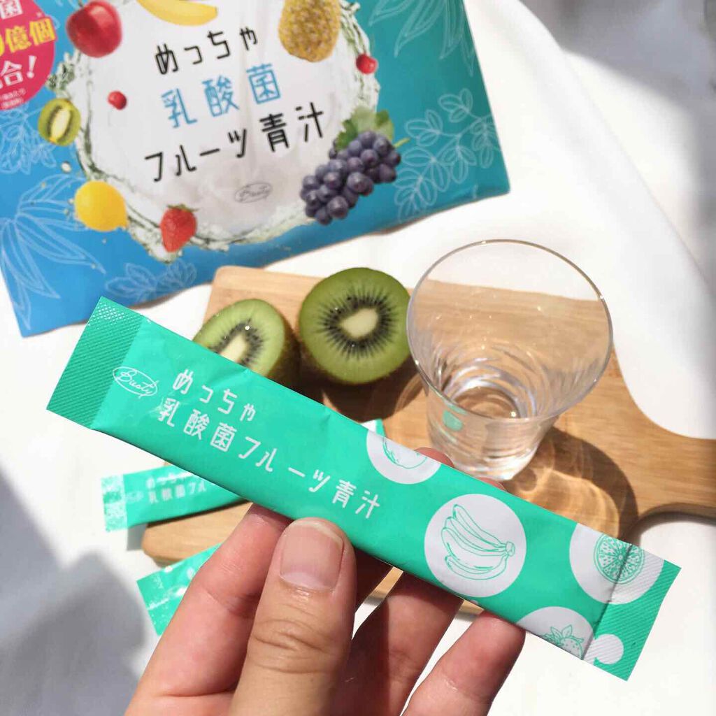 めっちゃ乳酸菌フルーツ青汁/味源/青汁を使ったクチコミ（2枚目）