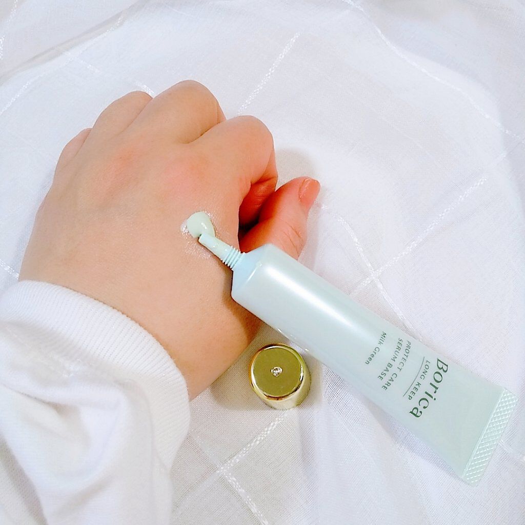 くずれ防止 美容液ケアベース ミルクグリーン SPF30 PA++/Borica/化粧下地を使ったクチコミ（3枚目）