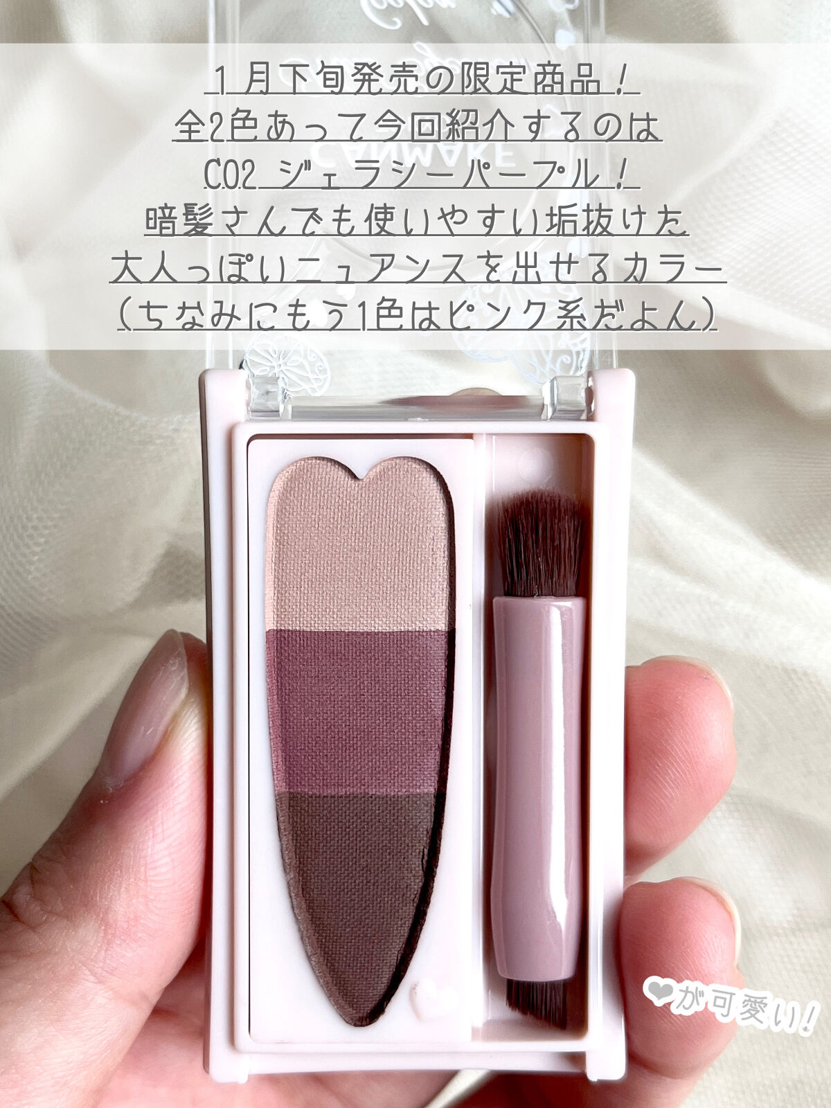 ミックスアイブロウカラー C02 ジェラシーパープル/キャンメイク/パウダーアイブロウを使ったクチコミ（2枚目）