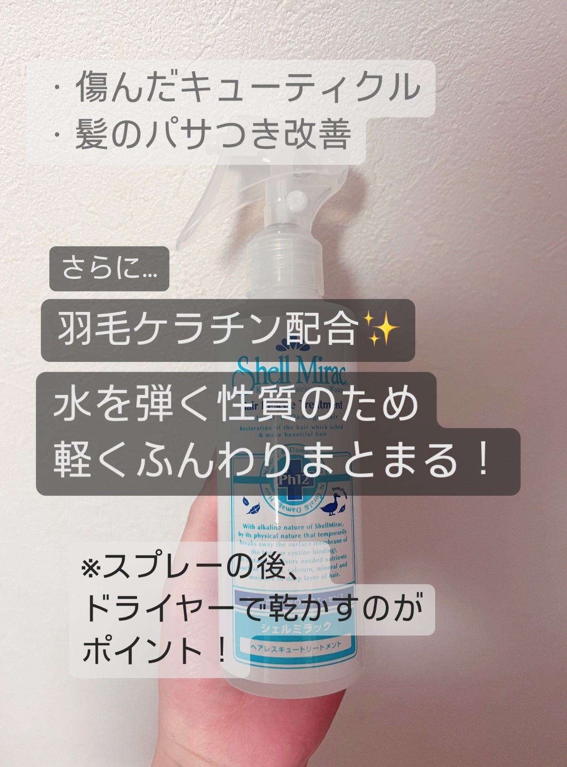 シェルミラックヘアトリートメントII/シェルミラック/アウトバストリートメントを使ったクチコミ(2枚目)