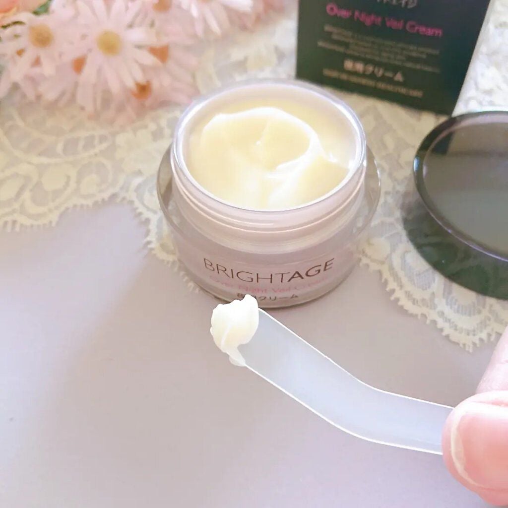 オーバーナイト ヴェールクリーム/BRIGHTAGE/フェイスクリームを使ったクチコミ(2枚目)