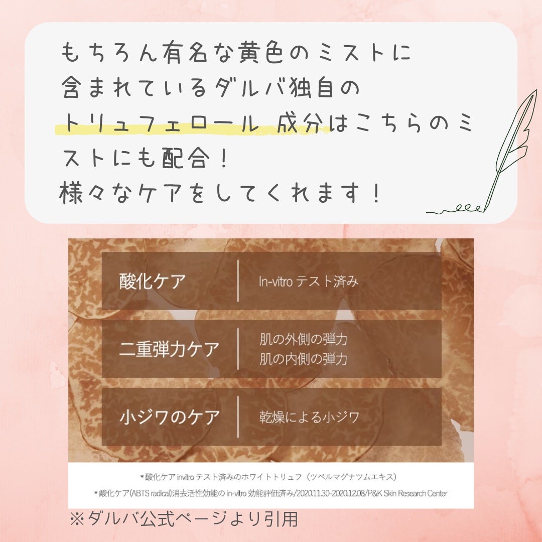 ダルバ ホワイトトリュフバイタルスプレーセラム/ダルバ/ミスト状化粧水を使ったクチコミ(4枚目)