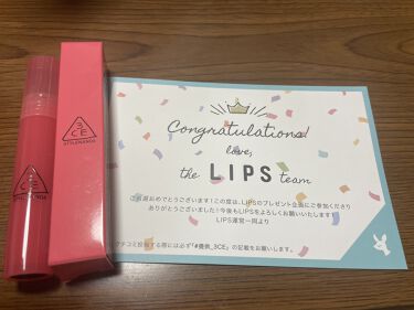 【画像付きクチコミ】LIPSさんのプレゼント企画で頂きました！まだ未開封なのですが、これから使うの楽しみです！#提供_3CE#提供_lips#3ce_リップ