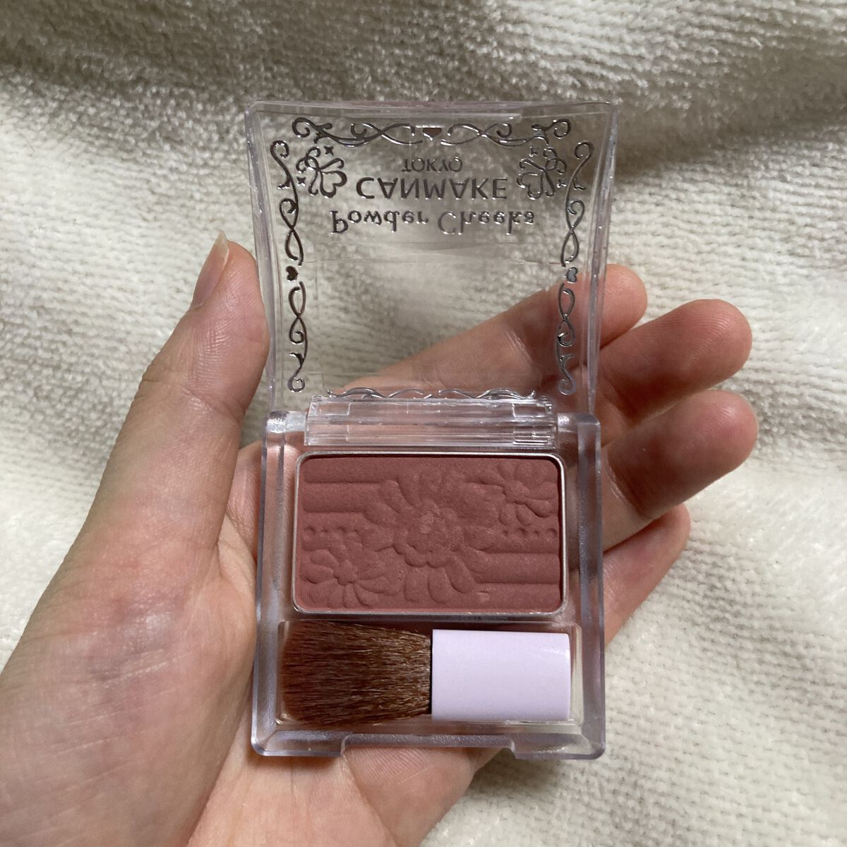 【旧品】パウダーチークス PW41 アンティークローズ/キャンメイク/パウダーチークを使ったクチコミ（3枚目）