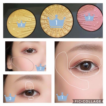 フラッシング アイス エクストラ ディメンション スキンフィニッシュ トリオ ミディアム ディープ/M・A・C/パウダーハイライトを使ったクチコミ(2枚目)