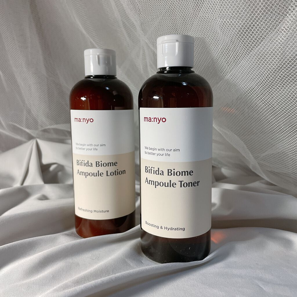 manyo ビフィダバイオームアンプルローションのクチコミ「[ma:nyo]

⚫︎ビフィダバイオームアンプルトナー
⚫︎ビフィダバイオームアンプルローシ.....」（2枚目）