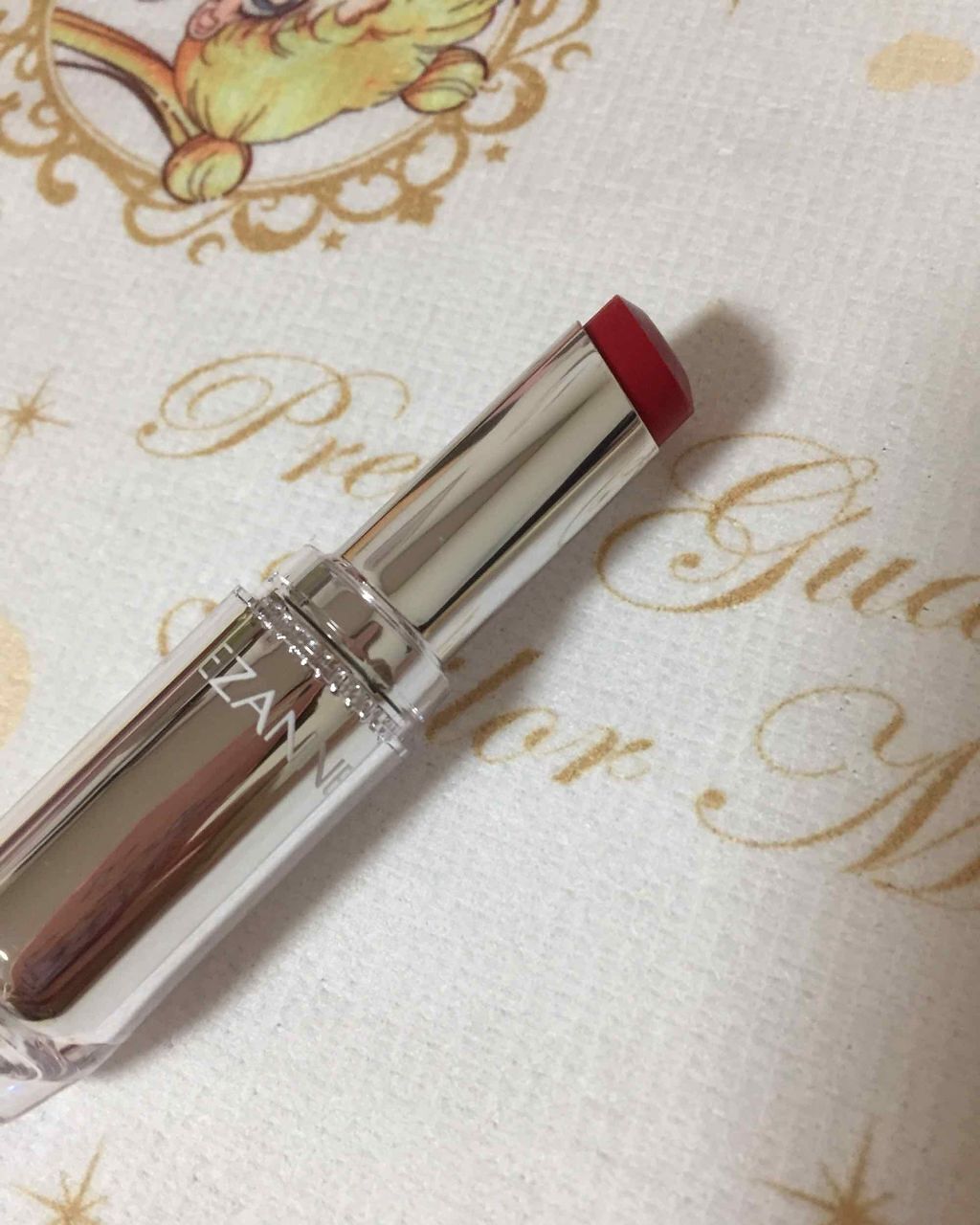 ラスティンググロスリップ RD1 レッド系/CEZANNE/口紅を使ったクチコミ（2枚目）