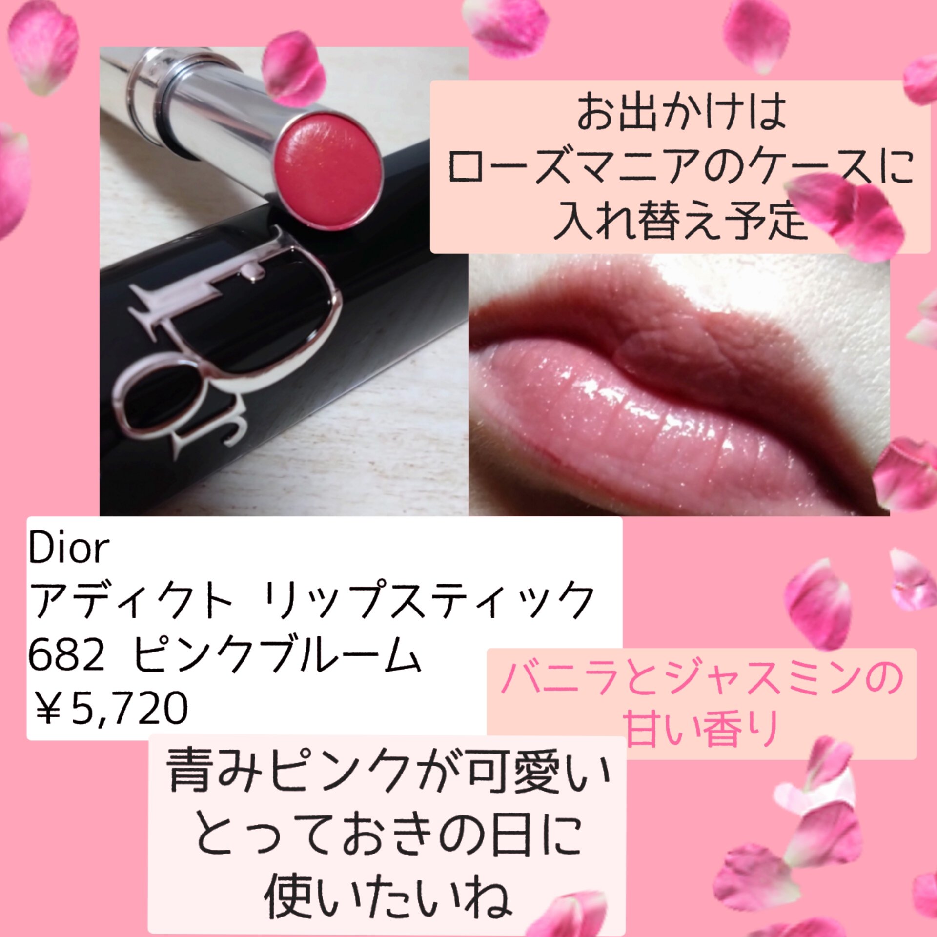 ディオール アディクト クチュール リップスティック ケース ローズマニア/Dior/その他化粧小物を使ったクチコミ（3枚目）