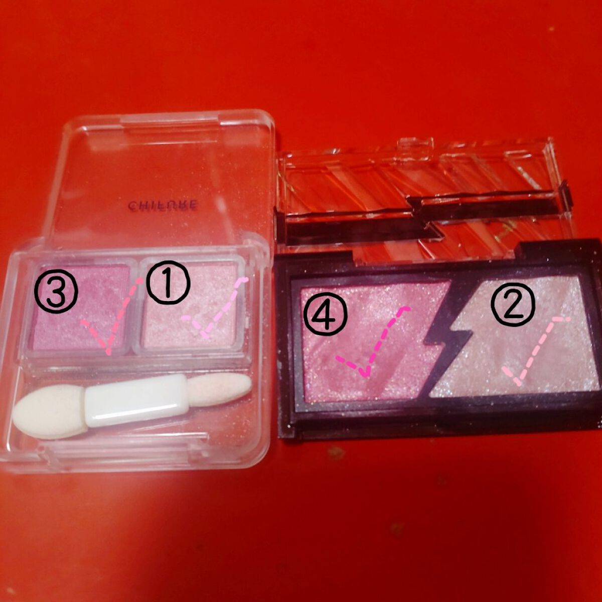 ツイン カラー アイシャドウ/ちふれ/アイシャドウパレットを使ったクチコミ（2枚目）