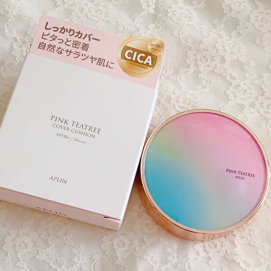 ピンクティーツリーカバークッション/APLIN/クッションファンデーションを使ったクチコミ(1枚目)