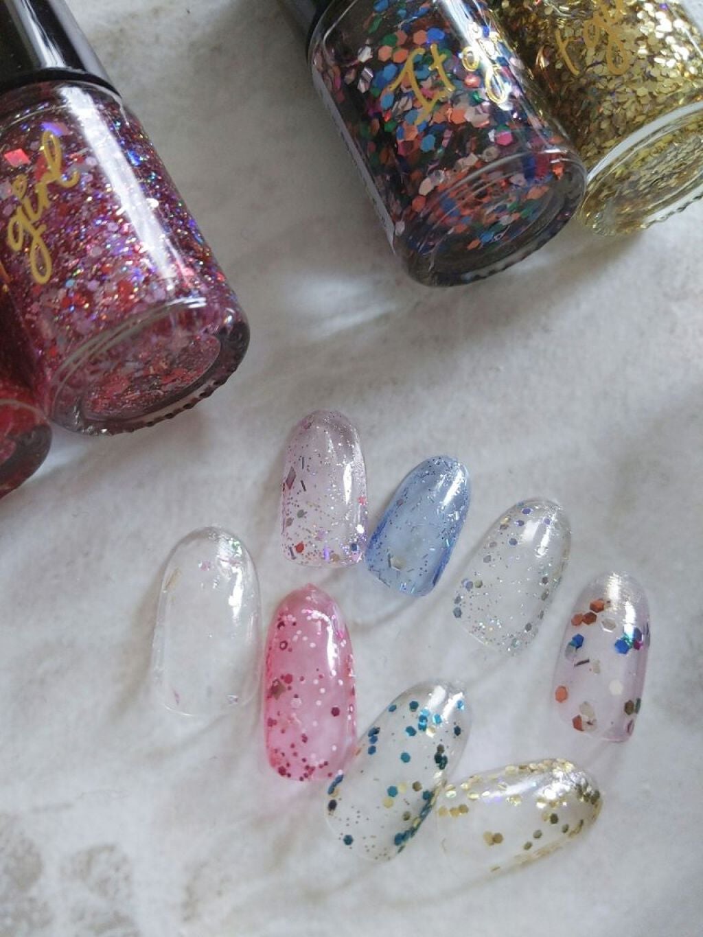 ITGグリッターネイル/DAISO/マニキュアを使ったクチコミ(4枚目)