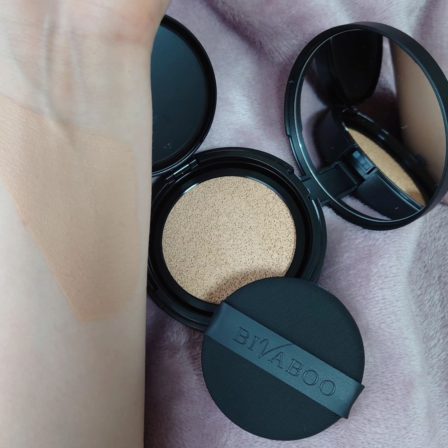 ベルベットジュエルクッション/BIVABOO/クッションファンデーションを使ったクチコミ（3枚目）