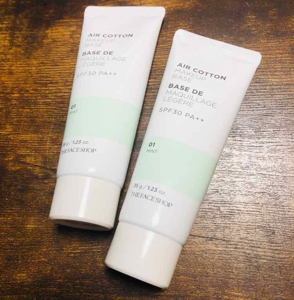 エアコットンメイクアップべース /THE FACE SHOP/化粧下地を使ったクチコミ（1枚目）