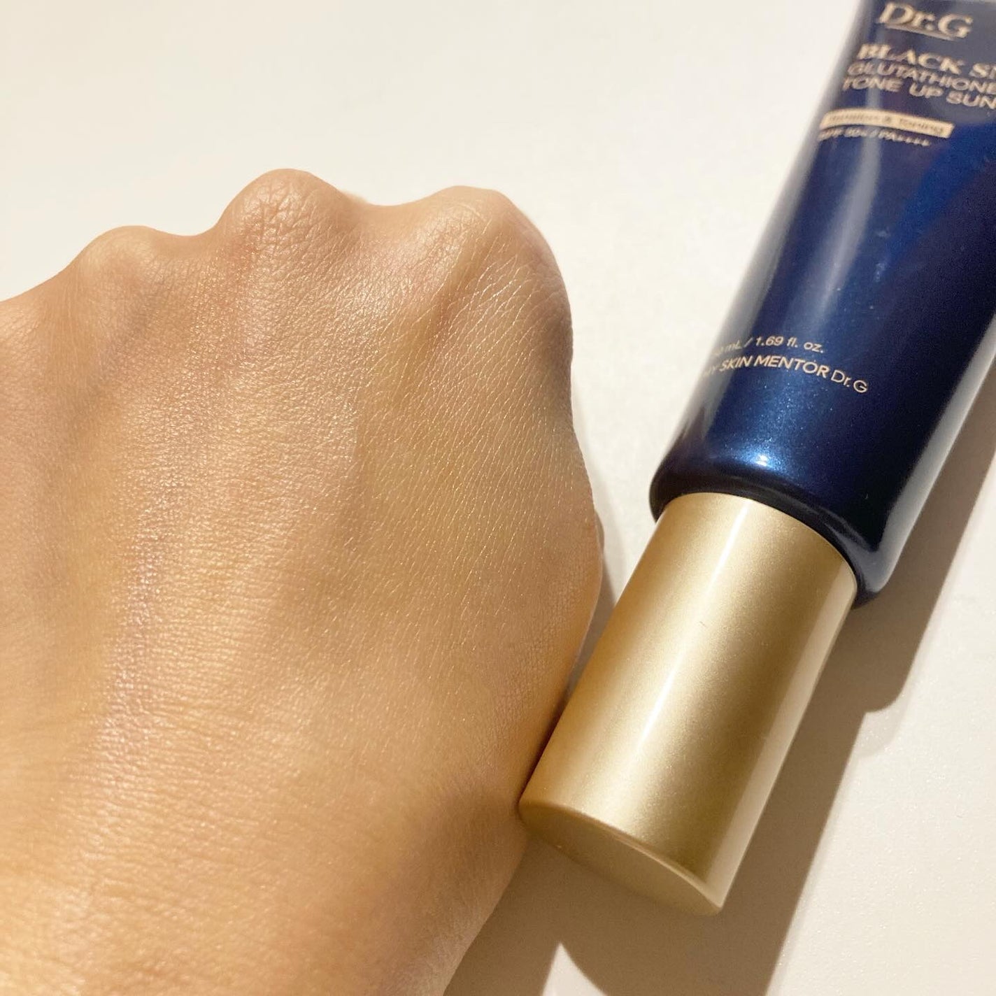 ブラックスネイルグルタチオントーンアップサン/Dr.G/日焼け止めクリームを使ったクチコミ(4枚目)
