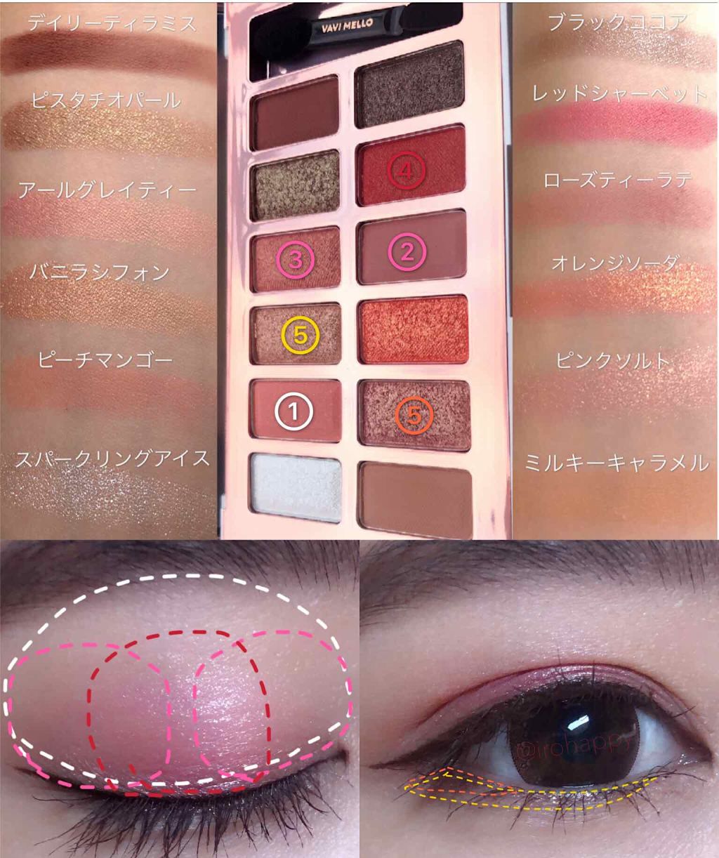 バレンタインボックス2 ピーチパレット/VAVI MELLO/アイシャドウパレットを使ったクチコミ(2枚目)