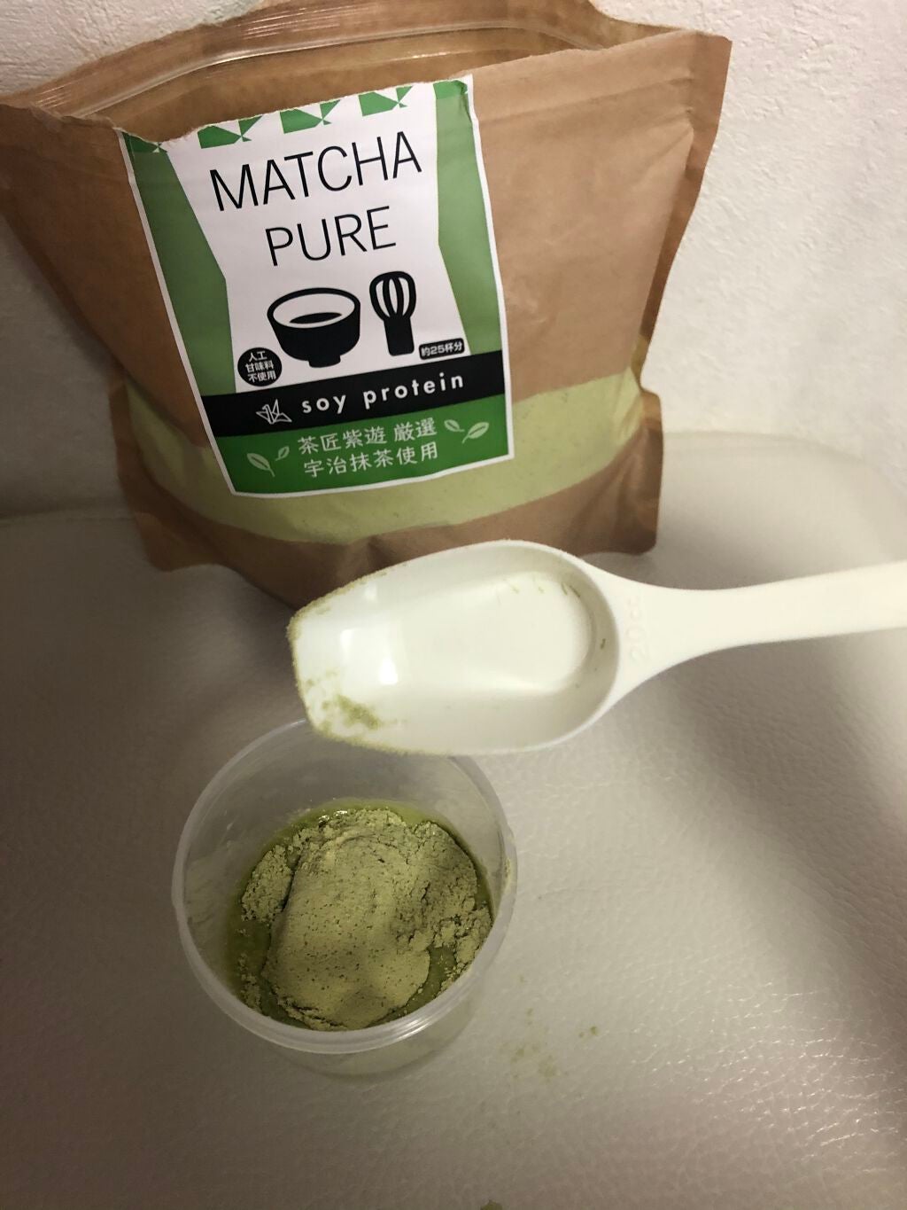 MATCHA PURE(プロテインパウダー)/ピュアパートナー/ソイプロテインを使ったクチコミ(7枚目)