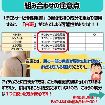 めがねちゃん👓フォロバ on LIPS 「今回は、美白有効成分の最強の組み合わせをご紹介いたします!美白..」(5枚目)