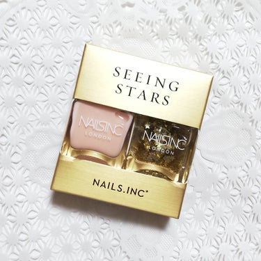 nails inc. シーイング スターズ デュオ キットのクチコミ「クリスマスコフレではないけどクリスマス感満載✨

#nailsinc の#シーイングスターズデ.....」（1枚目）