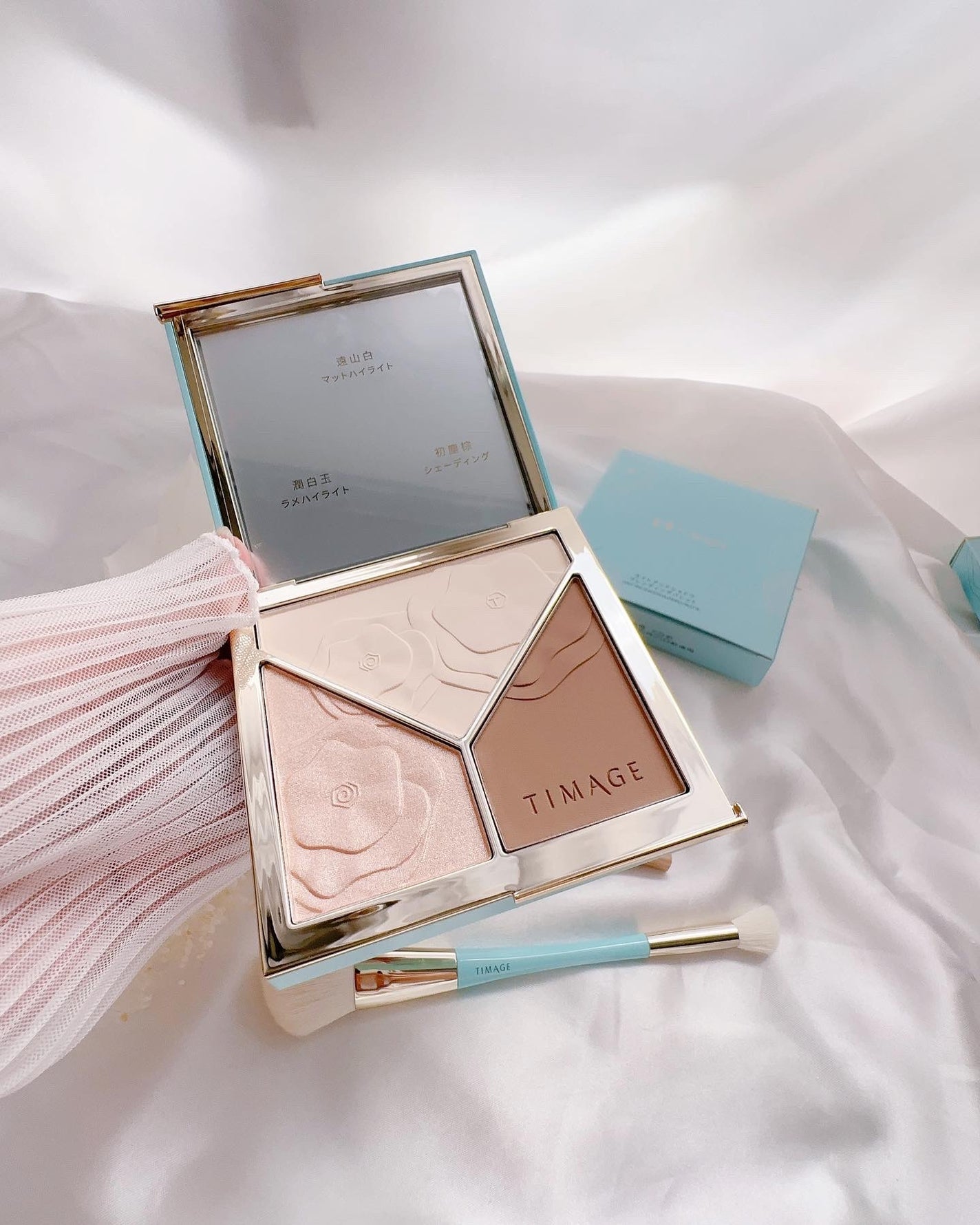 ハイライトシェーディングパレット/TIMAGE/パウダーハイライトを使ったクチコミ(5枚目)