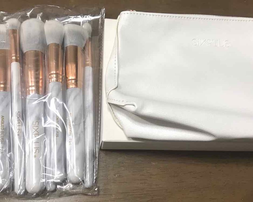 SIXPLUS 大理石柄のメイクブラシ8本セット/SIXPLUS/メイクブラシを使ったクチコミ(3枚目)