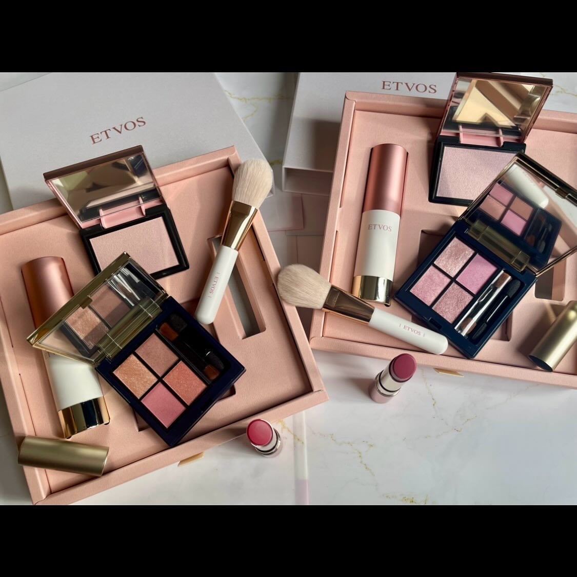 ホリデーコフレ2023〈カームピンク〉/エトヴォス/メイクアップキットを使ったクチコミ(1枚目)