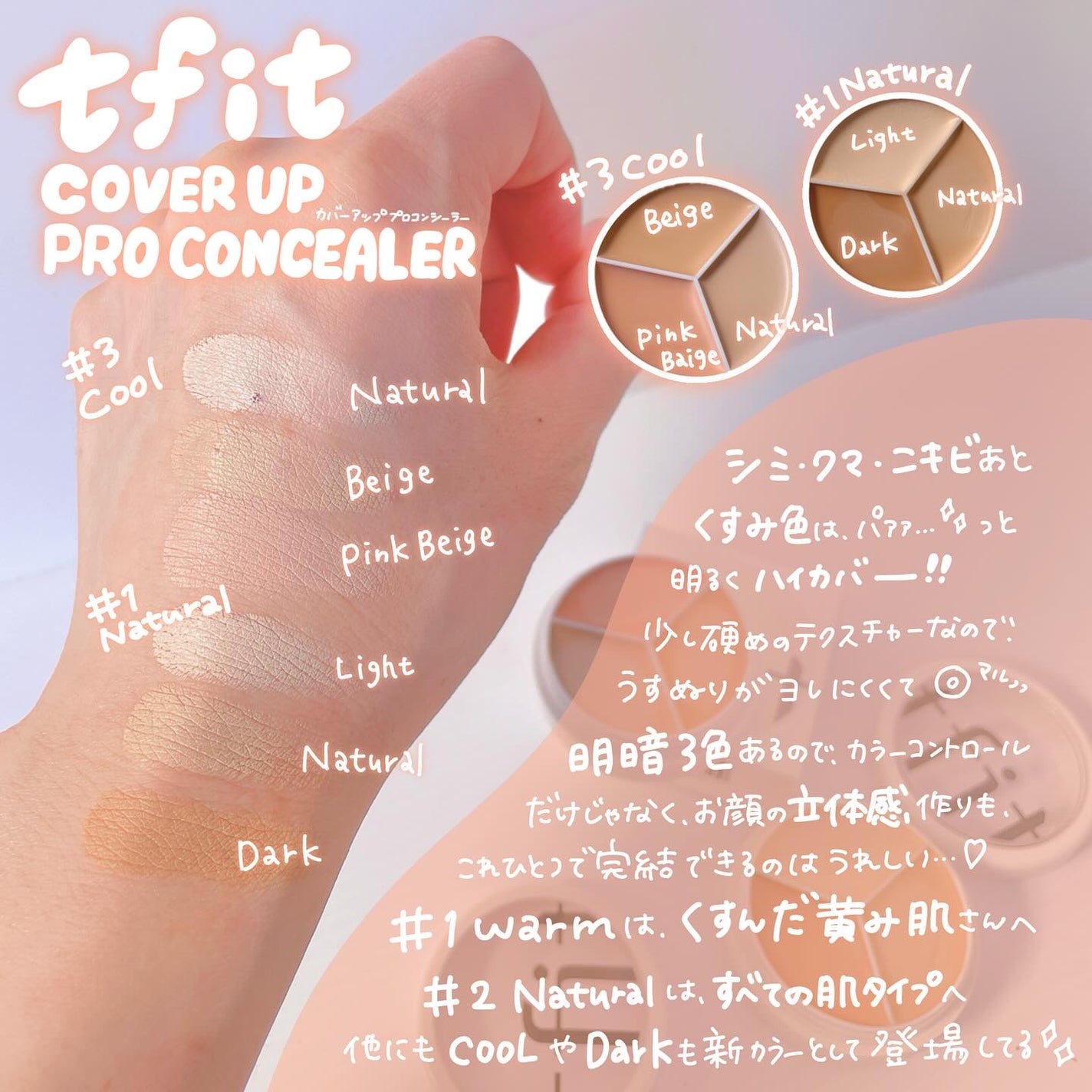 カバーアッププロコンシーラー/TFIT/パレットコンシーラーを使ったクチコミ(3枚目)