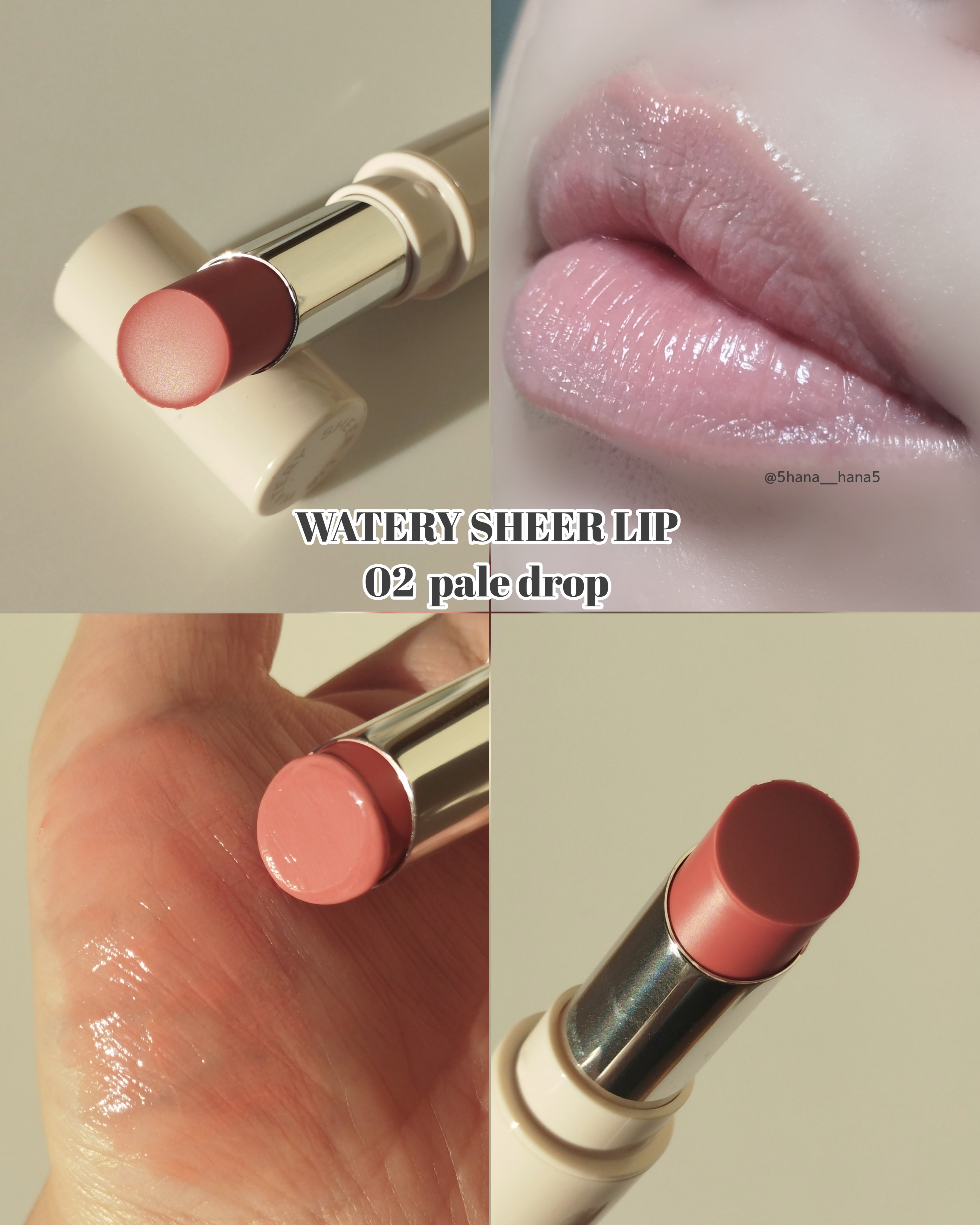Upt WATERY SHEER LIP  02 ペールドロップ/Upt/口紅を使ったクチコミ（2枚目）
