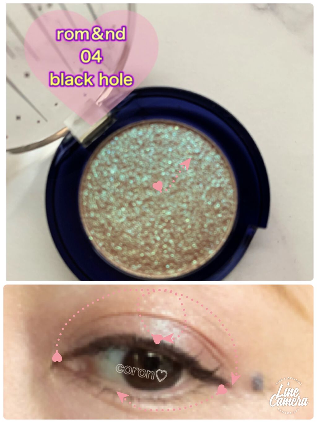 グリッター シャドウ カラー/rom&nd/グリッターを使ったクチコミ（3枚目）
