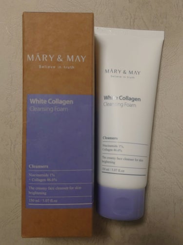 ホワイトコラーゲンクレンジングフォーム/MARY&MAY/洗顔フォームを使ったクチコミ（1枚目）