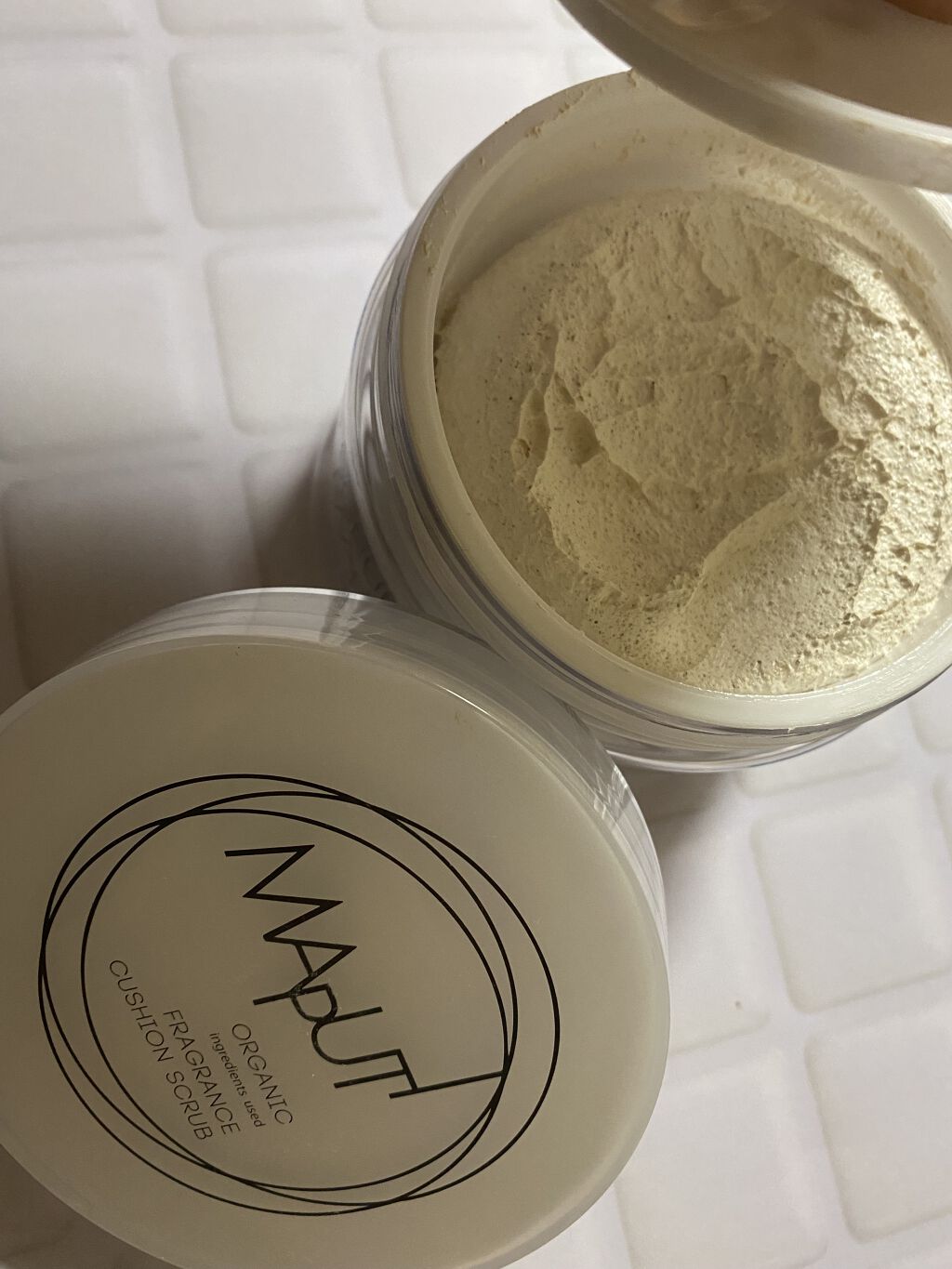 オーガニックフレグランスクッションスクラブ/MAPUTI/スクラブ・ゴマージュを使ったクチコミ（2枚目）