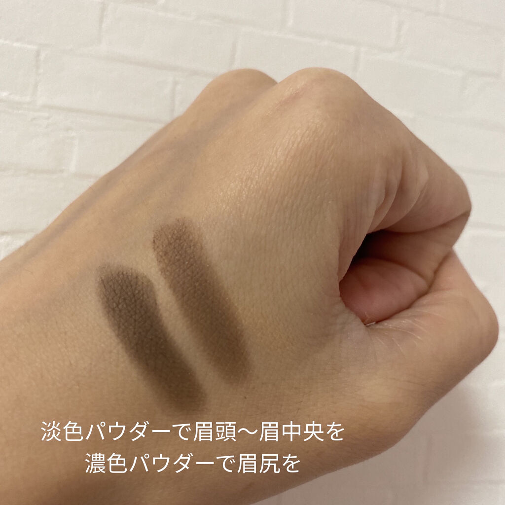 パウダリーアイブロウ P1 ソフトブラウン/CEZANNE/パウダーアイブロウを使ったクチコミ（3枚目）