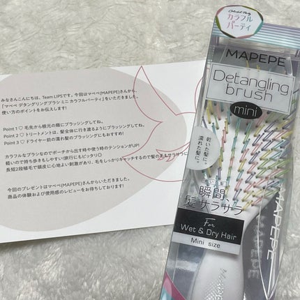 デタングリングブラシミニ/マペペ/ヘアブラシを使ったクチコミ(1枚目)