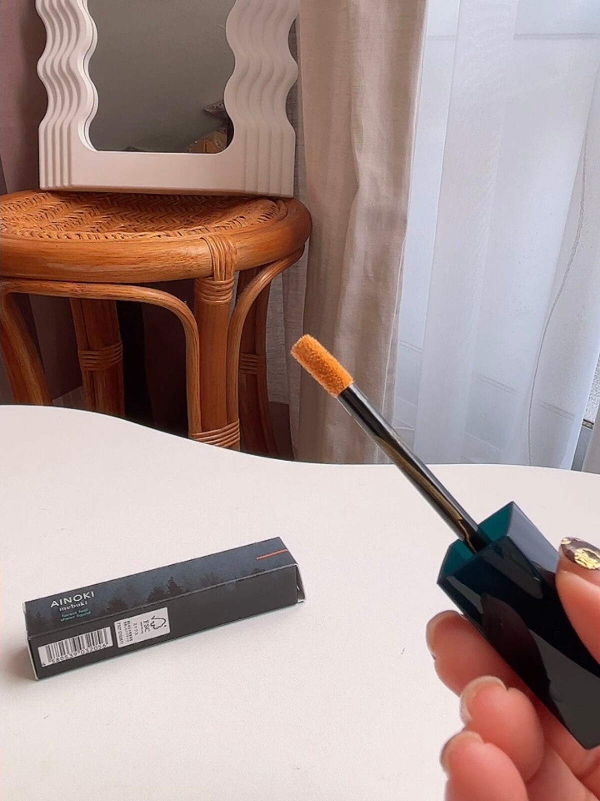 フォレスト フィール シアー リキッド/AINOKI mebuki/リキッドアイシャドウを使ったクチコミ(2枚目)