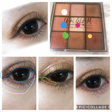 UR GLAM　BLOOMING EYE COLOR PALETTE/U R GLAM/パウダーアイシャドウを使ったクチコミ（2枚目）