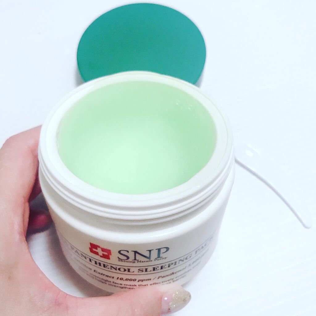 シカパンテノールスリーピングパック/SNP/フェイスクリームを使ったクチコミ(2枚目)