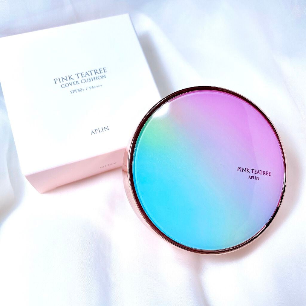 ピンクティーツリーカバークッション/APLIN/クッションファンデーションを使ったクチコミ(5枚目)