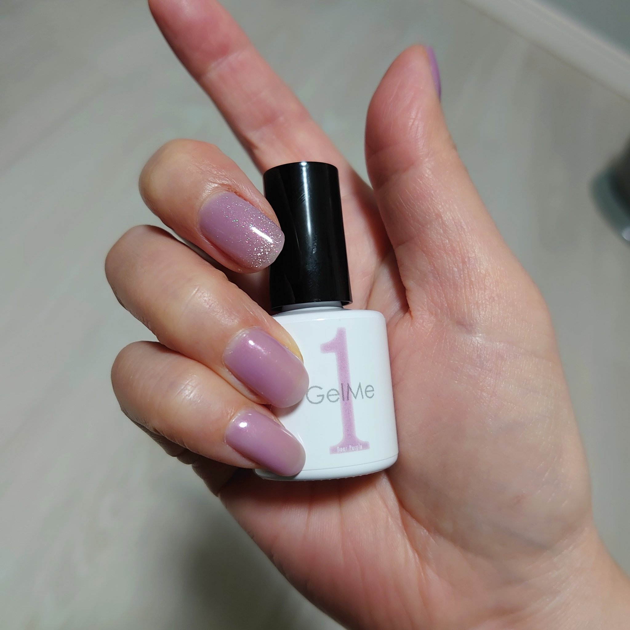 ジェルネイル GM124 ディアパープル/ジェルミーワン/ジェルネイルを使ったクチコミ（1枚目）