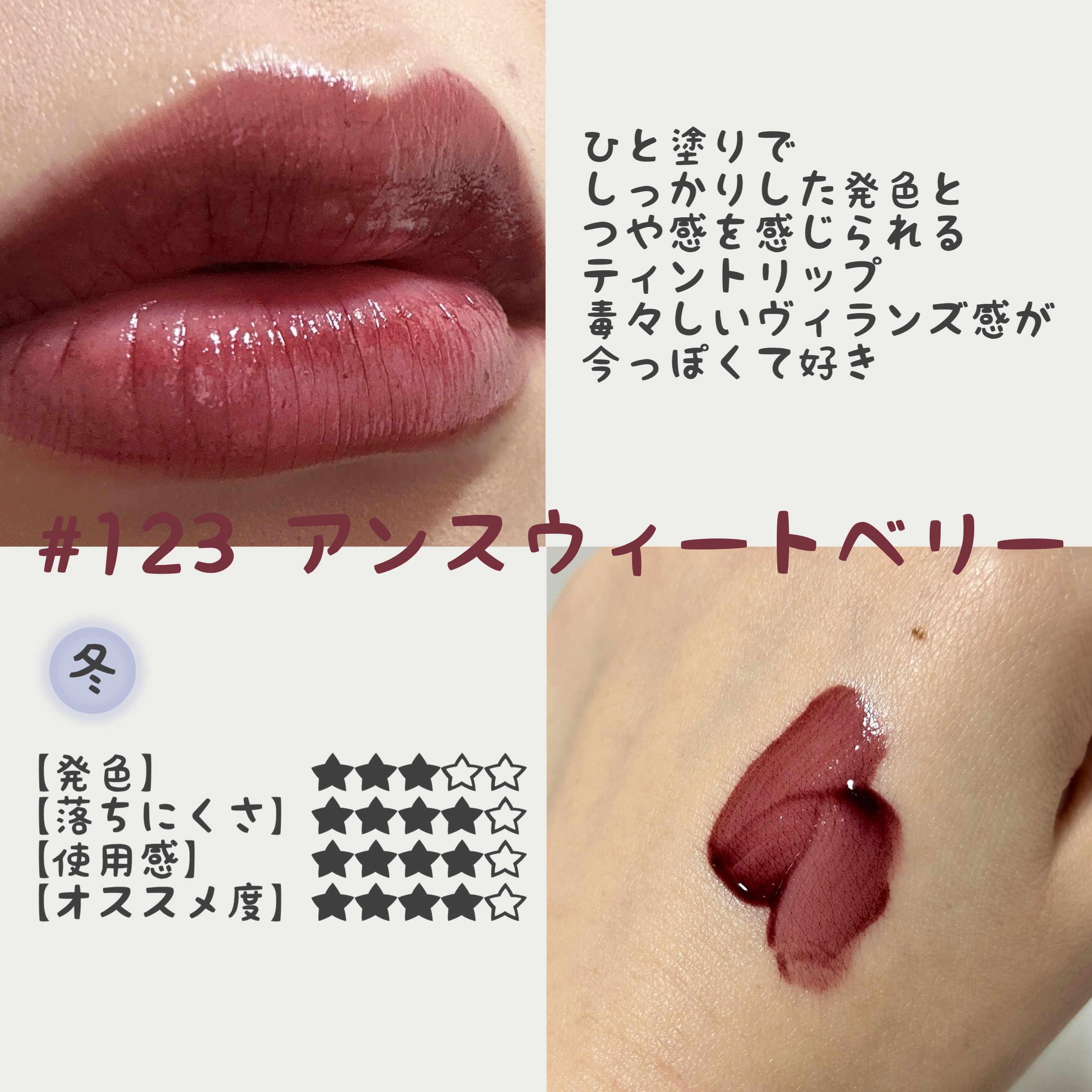 フルーティーグラムティント/Laka/リップティントを使ったクチコミ（3枚目）