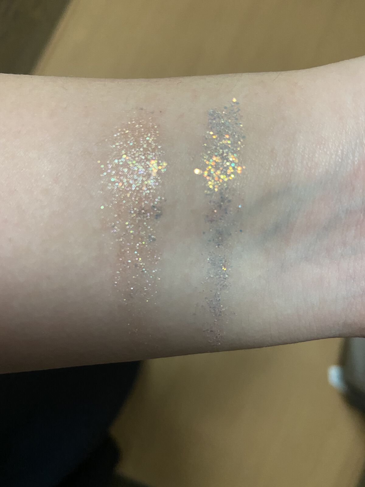  デュオ ポケット グリッター シャドウ 01 CARAMELIZED SALT/PERIPERA/アイシャドウパレットを使ったクチコミ（3枚目）