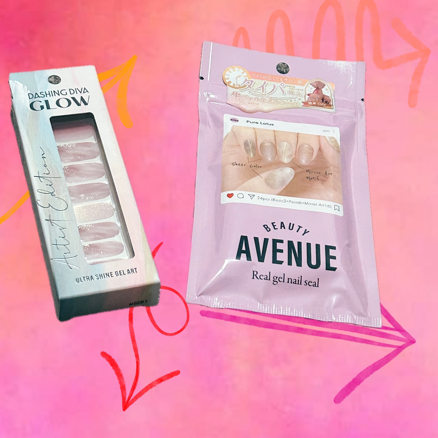 リアルジェルネイルシール ピュアロータス/BEAUTY AVENUE/ネイルシールを使ったクチコミ（1枚目）