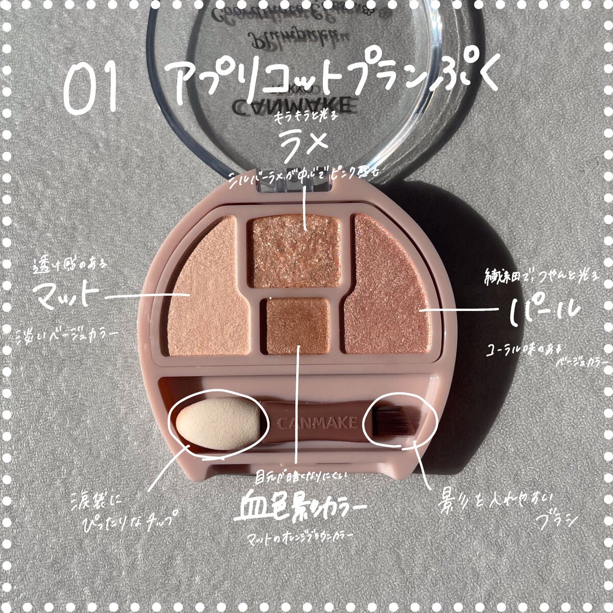 プランぷくコーデアイズ/キャンメイク/パウダーアイシャドウを使ったクチコミ(1枚目)