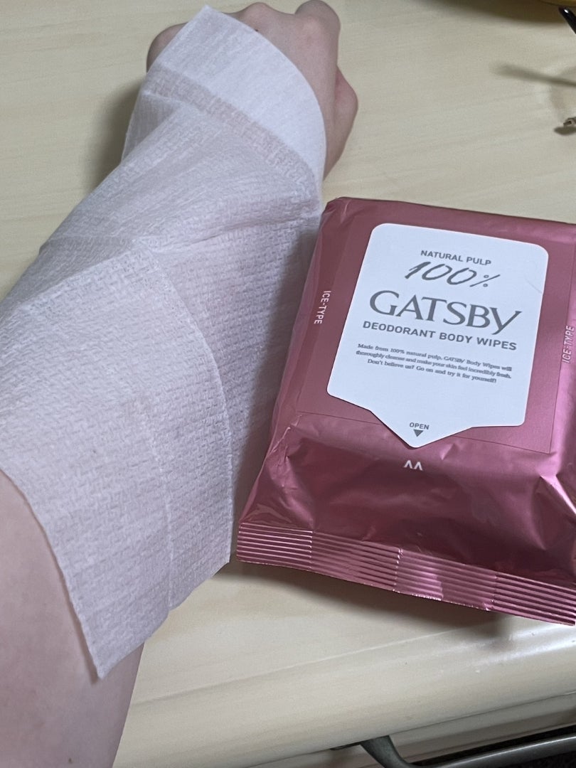 アイスデオドラント ボディペーパー フリーズピーチ <徳用タイプ> (医薬部外品)/ギャツビー/ボディシートを使ったクチコミ(3枚目)