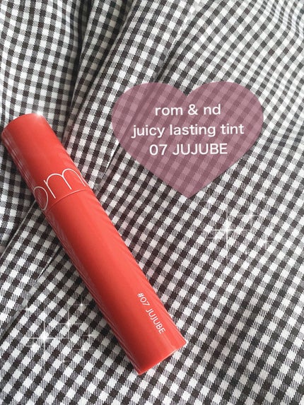 ジューシーラスティングティント/rom&nd/リップティントを使ったクチコミ(6枚目)