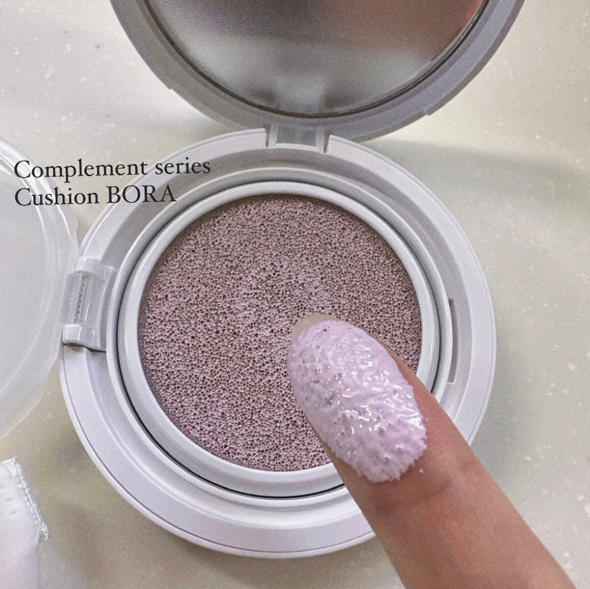 コンプリメントシリーズクッション 紫色(ボラ)/Ameli/クッションファンデーションを使ったクチコミ(2枚目)