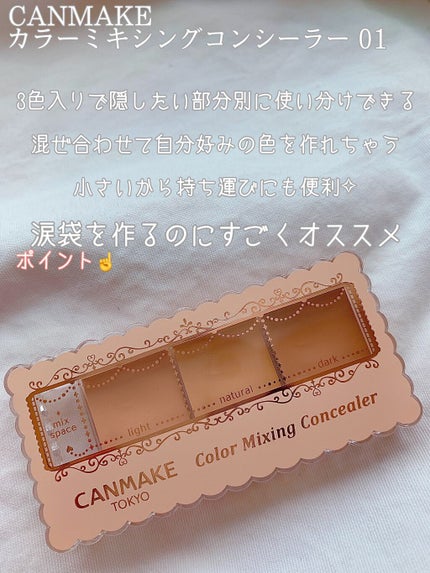 カラーミキシングコンシーラー/キャンメイク/パレットコンシーラーを使ったクチコミ(2枚目)